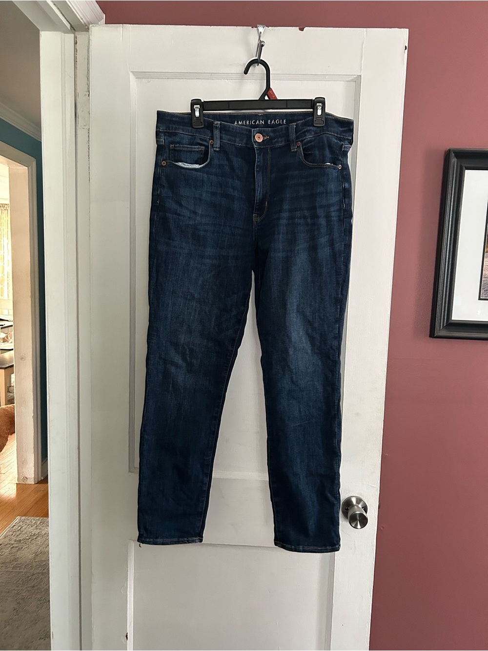 American Eagle Hi rise skinny Jeans in Dark Blue